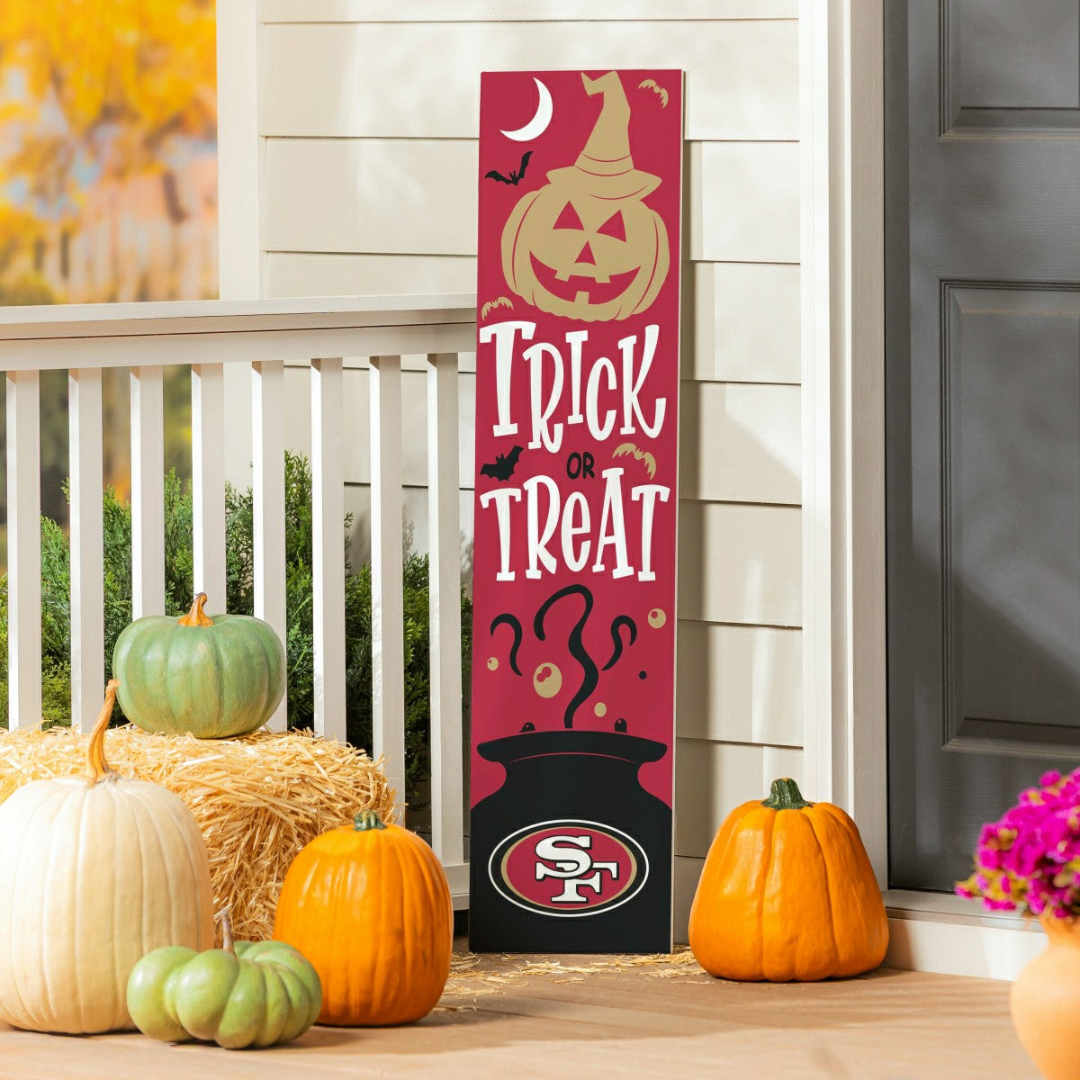 47" Double Sided Leaner, San Francisco 49ers, Halloween - NFL Home