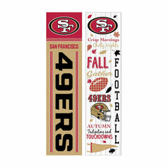 46" Double Sided Leaner, San Francisco 49ers, Fall Seasonal - NFL Home