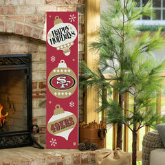 47" Double Sided Leaner, San Francisco 49ers, Christmas - NFL Home