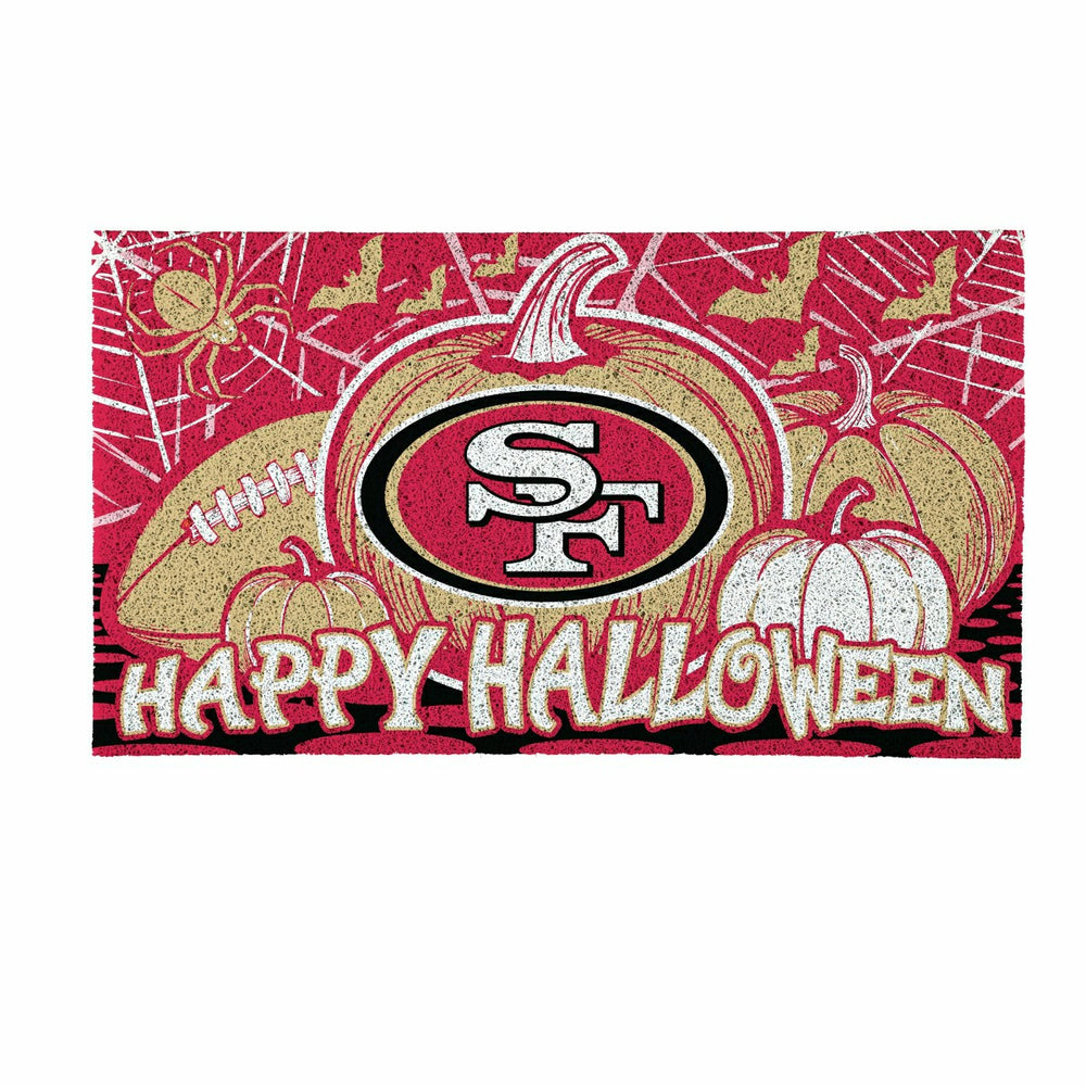 San Francisco 49ers Halloween PVC Mat, 28"x16" - NFL