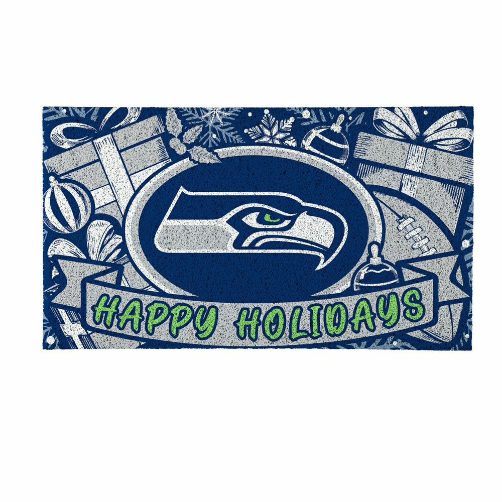 Seattle Seahawks Holiday PVC Mat, 28"x16" - NFL