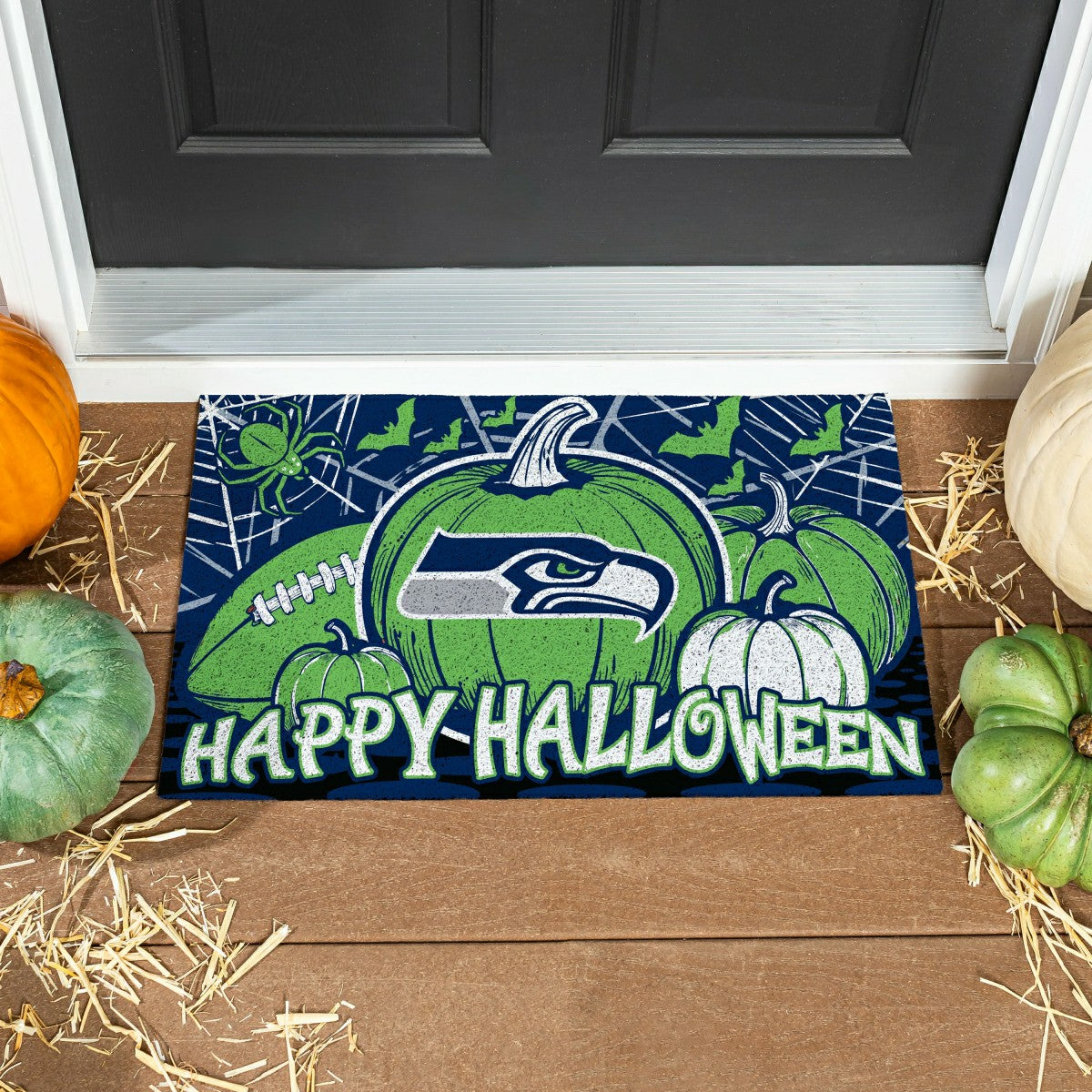 Seattle Seahawks Halloween PVC Mat, 28"x16" - NFL