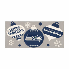 Seattle Seahawks Holiday Flocked Coir Sassafras Switch Mat, 22"x10" - NFL