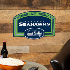 Seattle Seahawks USA Embossed Steel Wall Sign, 11" x 17" - NFL Home