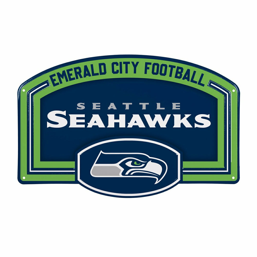 Seattle Seahawks USA Embossed Steel Wall Sign, 11" x 17" - NFL Home