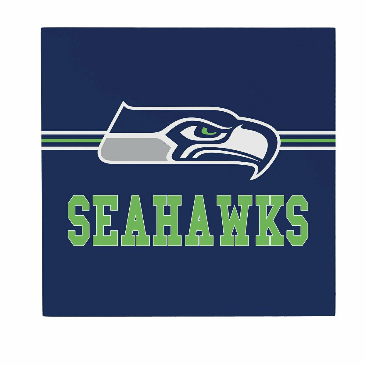 Seattle Seahawks Wood Wall Sign, 12x12 - NFL Home