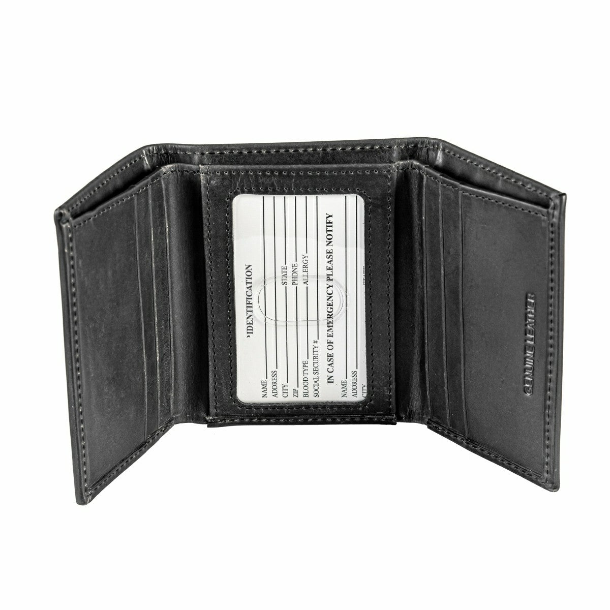 Seattle Seahawks Black Tri-Fold Embroidered Wallet w/ RFID Blocking - NFL Home