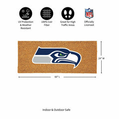 Seattle Seahawks Extra Large Full Color Coir Mat, 60"x24" - NFL