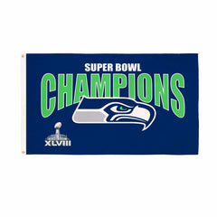 Seattle Seahawks Superbowl XLVIII Champions Football 3x5 Flag - NFL Home