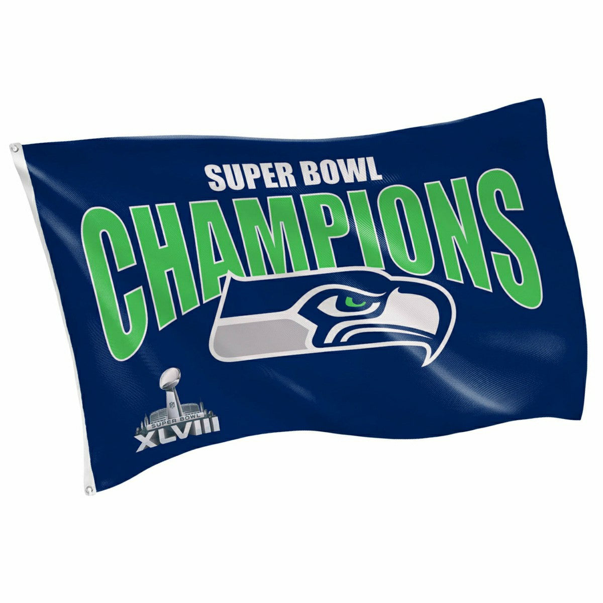 Seattle Seahawks Superbowl XLVIII Champions Football 3x5 Flag - NFL Home
