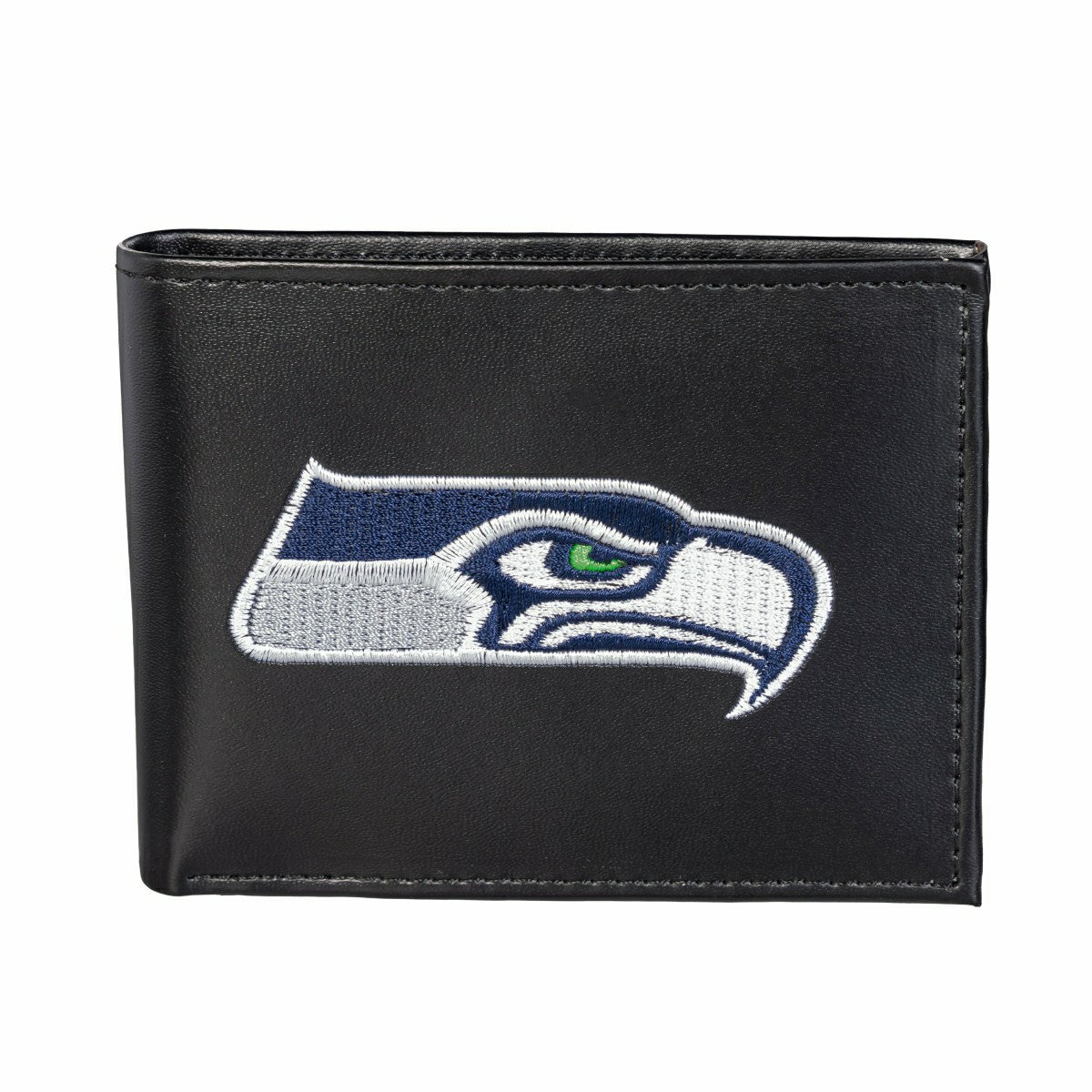 Seattle Seahawks Black Bi-Fold Embroidered Wallet w/ RFID Blocking - NFL Home