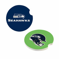 Seattle Seahawks Car Coaster Set, 2pc - NFL
