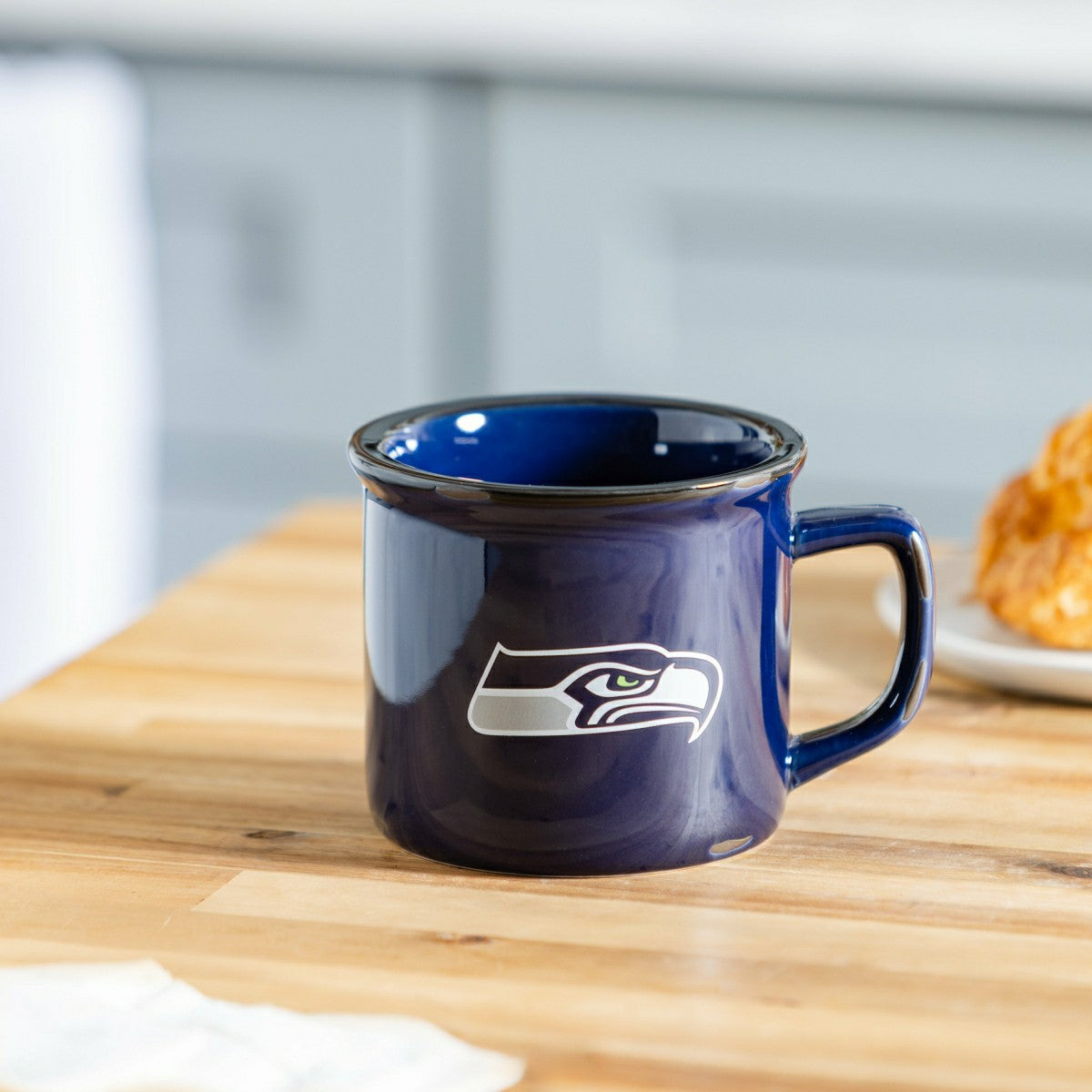 Seattle Seahawks Ceramic Camp Cup with Enamel Finish, 14oz - NFL