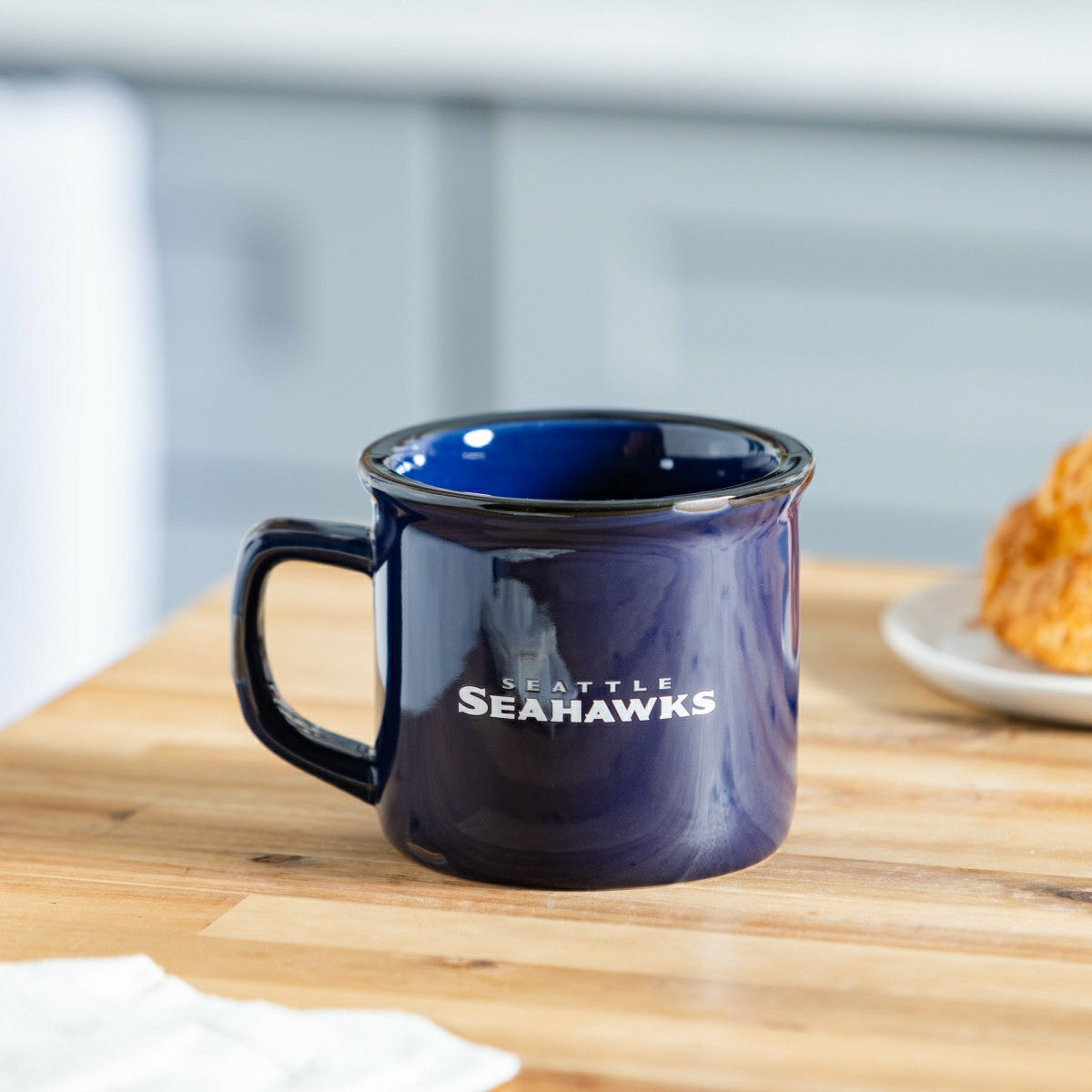 Seattle Seahawks Ceramic Camp Cup with Enamel Finish, 14oz - NFL