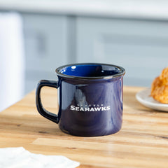 Seattle Seahawks Ceramic Camp Cup with Enamel Finish, 14oz - NFL