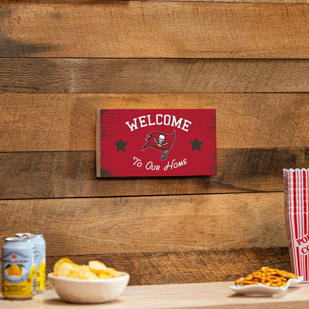 Tampa Bay Buccaneers Wood Wall Sign, 6x11 - NFL Home