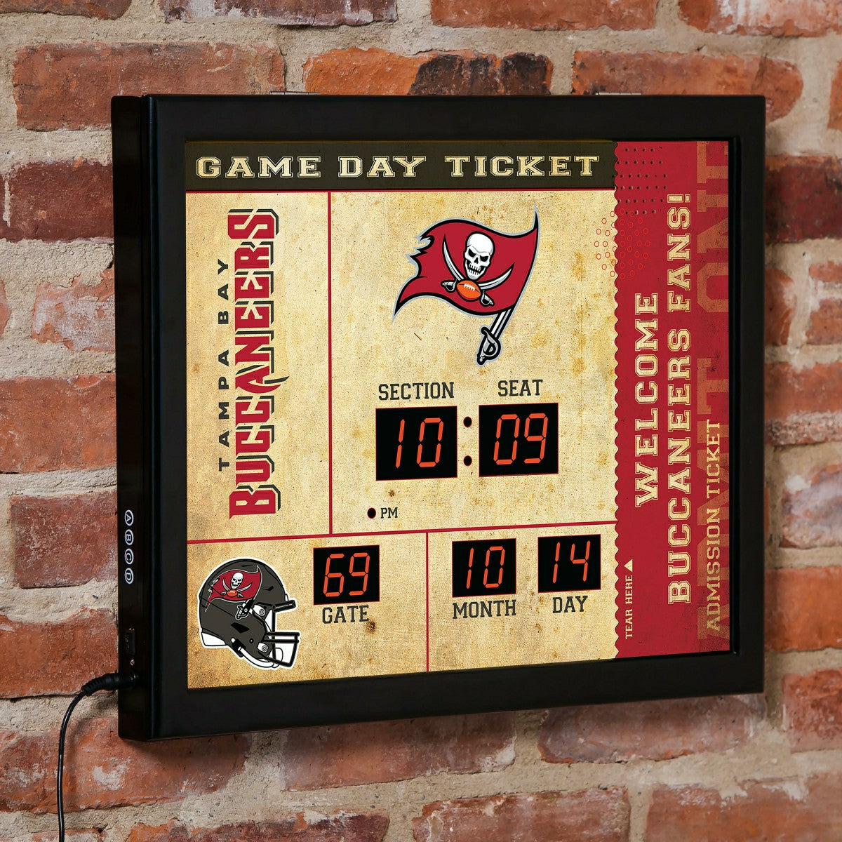 Scoreboard Wall Clock, Tampa Bay Buccaneers - NFL Home