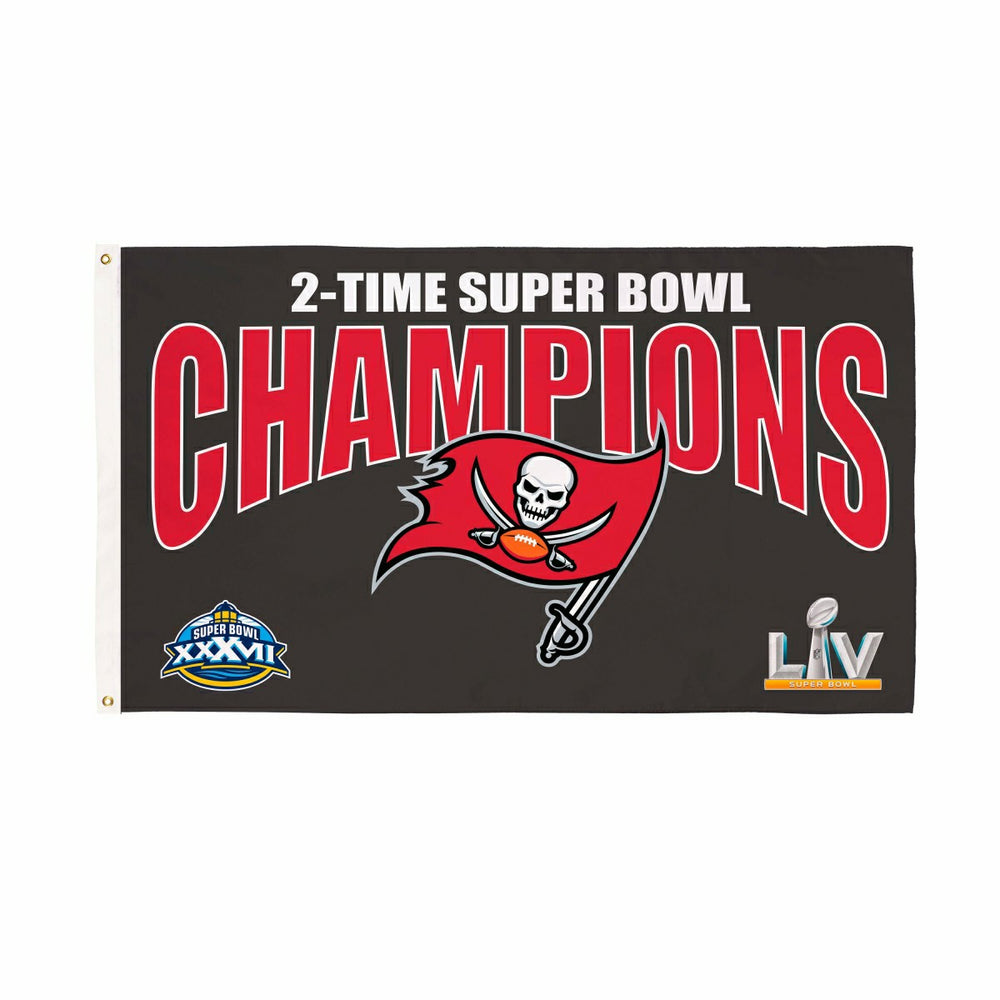Tampa Bay Buccaneers 2X Superbowl Champions Football 3x5 Flag - NFL Home