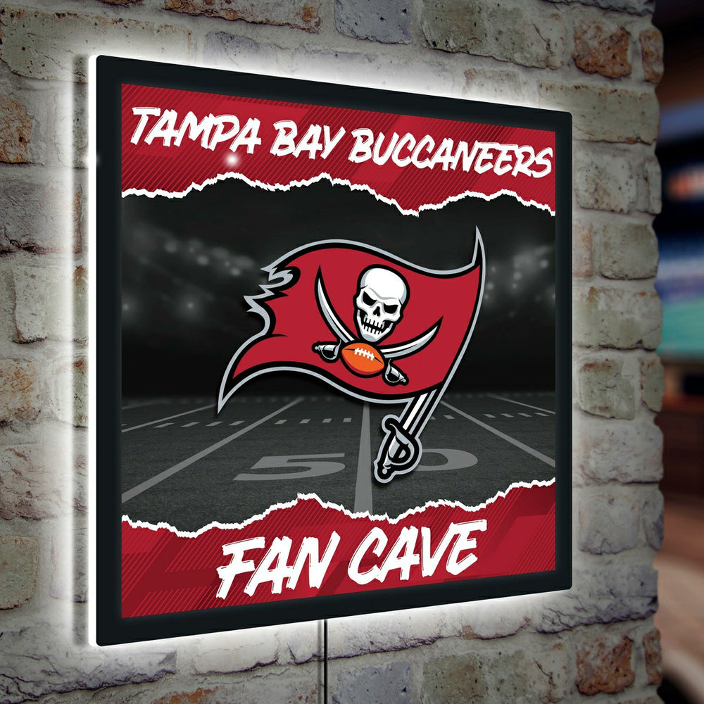 Tampa Bay Buccaneers 23"H x 23"L LED Wall Decor, Edgelite, Square - NFL
