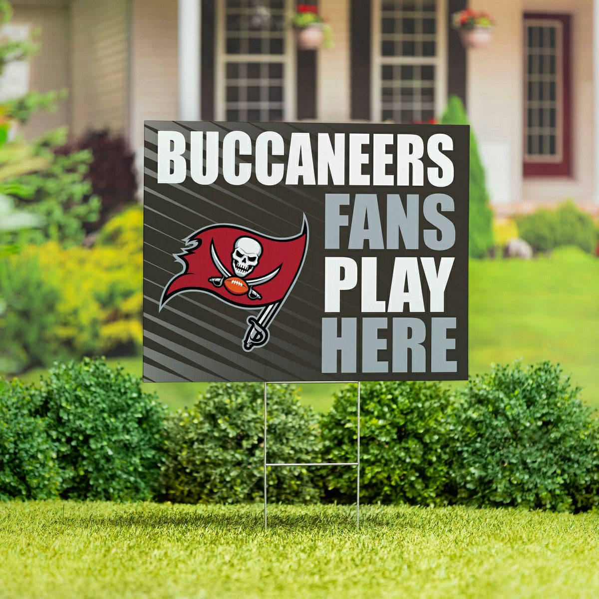 Tampa Bay Buccaneers Coroplast Yard Sign "Fans Play Here" - NFL Home