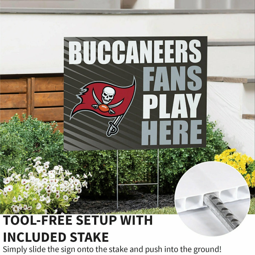 Tampa Bay Buccaneers Coroplast Yard Sign "Fans Play Here" - NFL Home