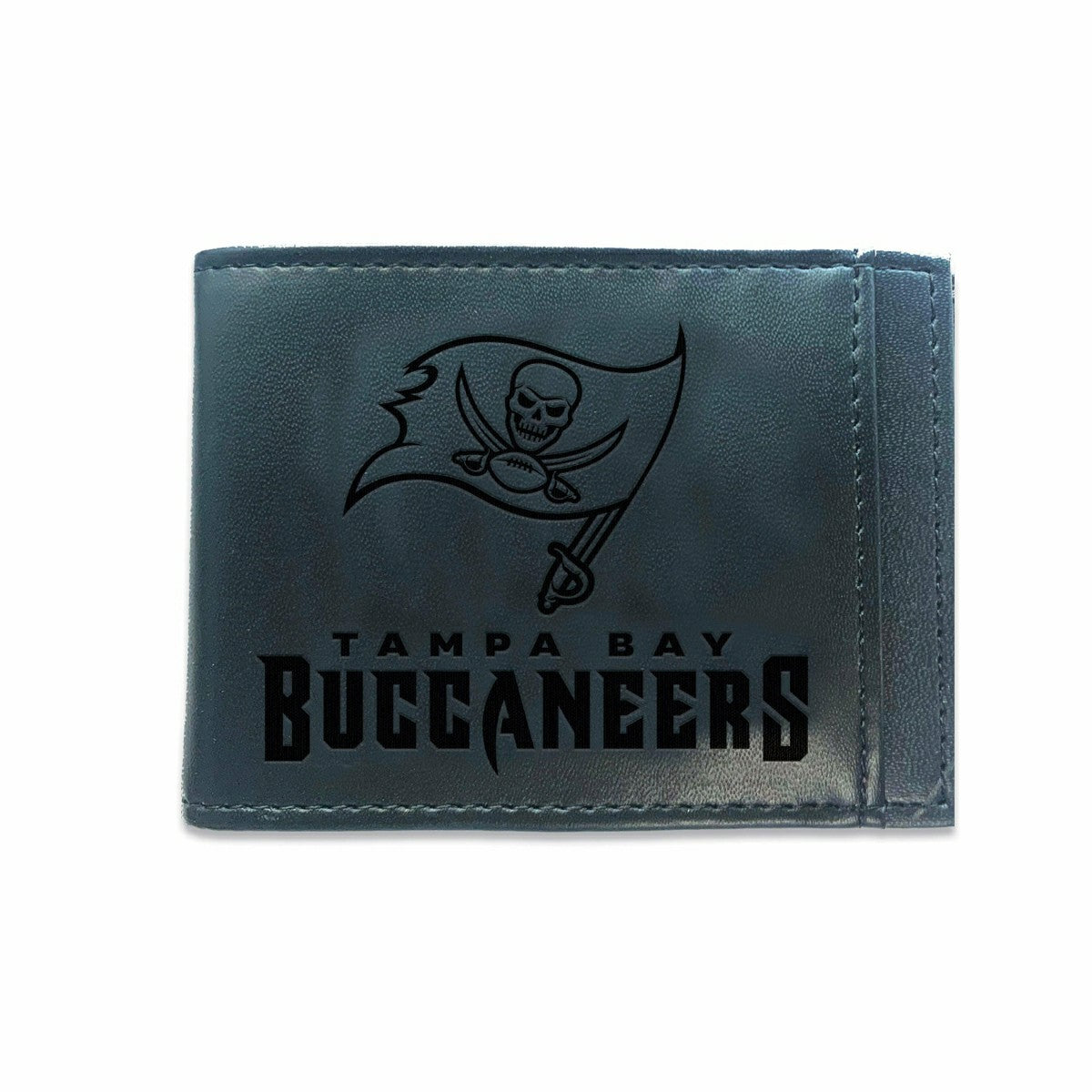 Front Pocket Wallet w/ RFID Blocking, Tampa Bay Buccaneers, Black - NFL Home