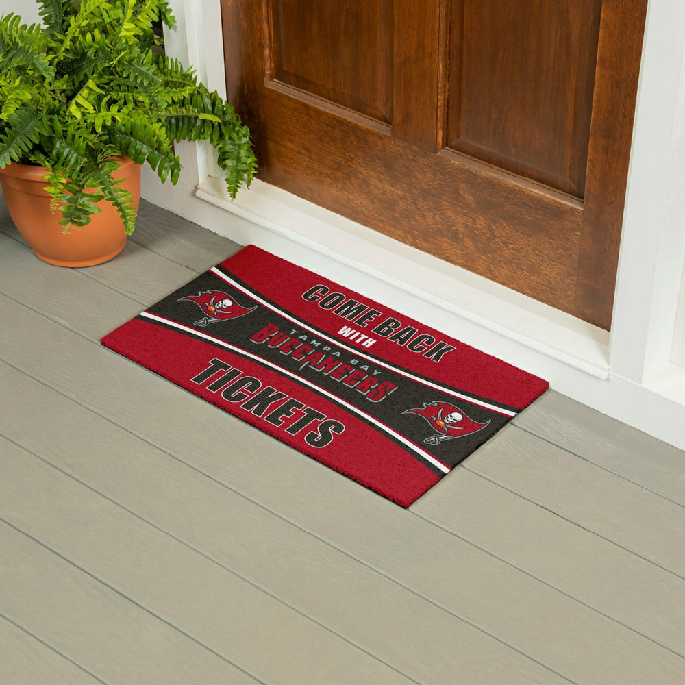 28" x 16" PVC Trapper Mat, Come Back with Tickets, Tampa Bay Buccaneer - NFL