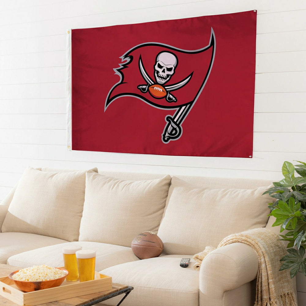 Tampa Bay Buccaneers Single Sided Flag w/ 2 Grommets, 3'x5' - NFL Home