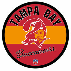 Tampa Bay Buccaneers NFL Football Large Round Vintage Edgelite LED Dec - NFL Home