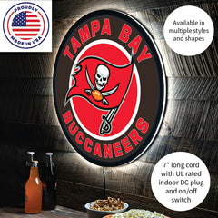 LED Wall Decor, Round, Tampa Bay Buccaneers - NFL Home