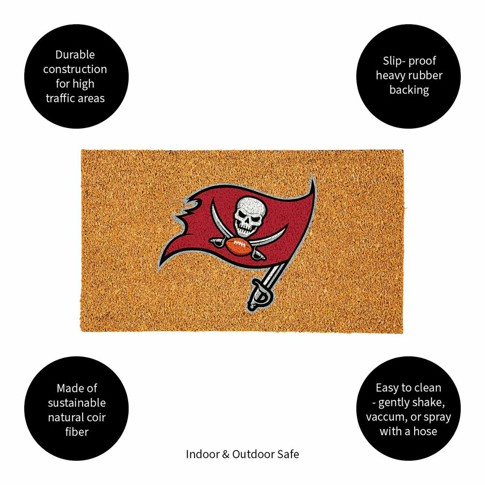 Coir Mat, 16"x28", Tampa Bay Buccaneers - NFL