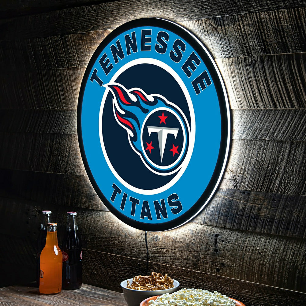 LED Wall Decor, Round, Tennessee Titans - NFL Home