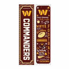 46" Double Sided Leaner, Washington Commanders, Winter Seasonal - NFL Home