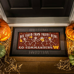 Washington Commanders Flocked Coir Halloween Sassafras Switch Mat, 22" - NFL