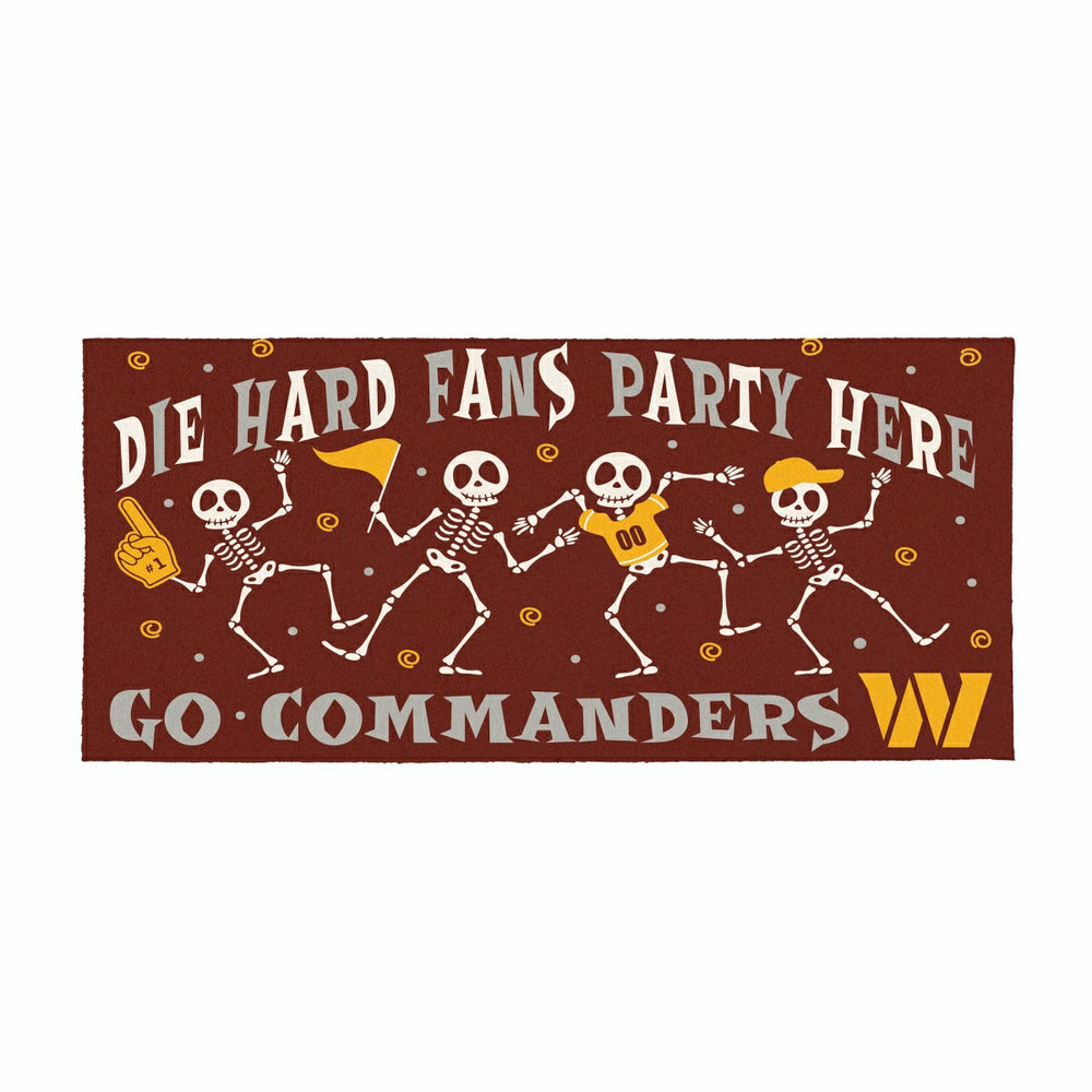 Washington Commanders Flocked Coir Halloween Sassafras Switch Mat, 22" - NFL