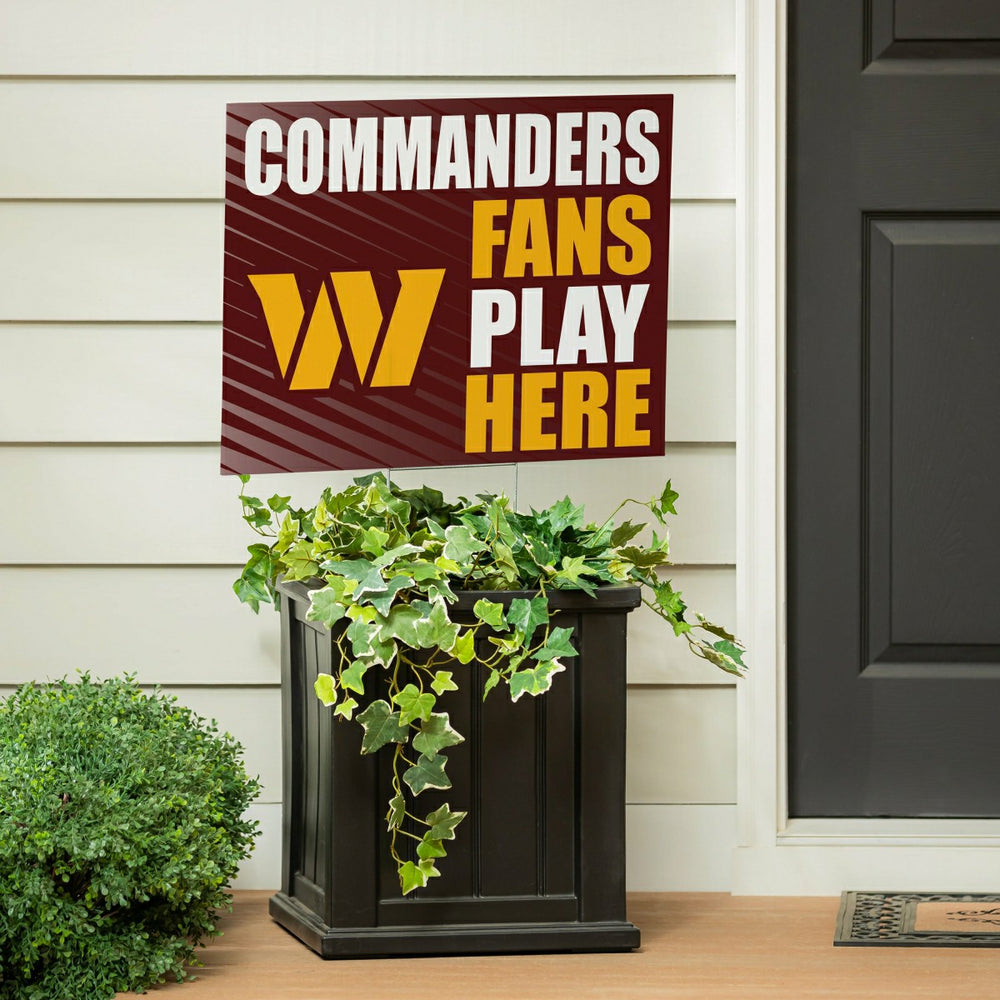 Washington Commanders Coroplast Yard Sign "Fans Play Here" - NFL Home