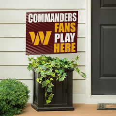 Washington Commanders Coroplast Yard Sign "Fans Play Here" - NFL Home