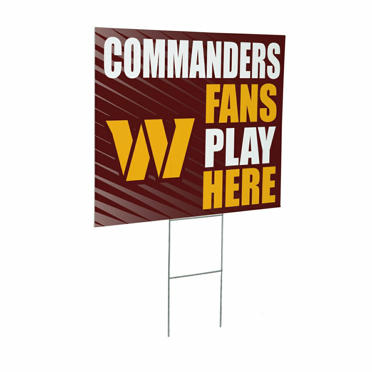 Washington Commanders Coroplast Yard Sign "Fans Play Here" - NFL Home