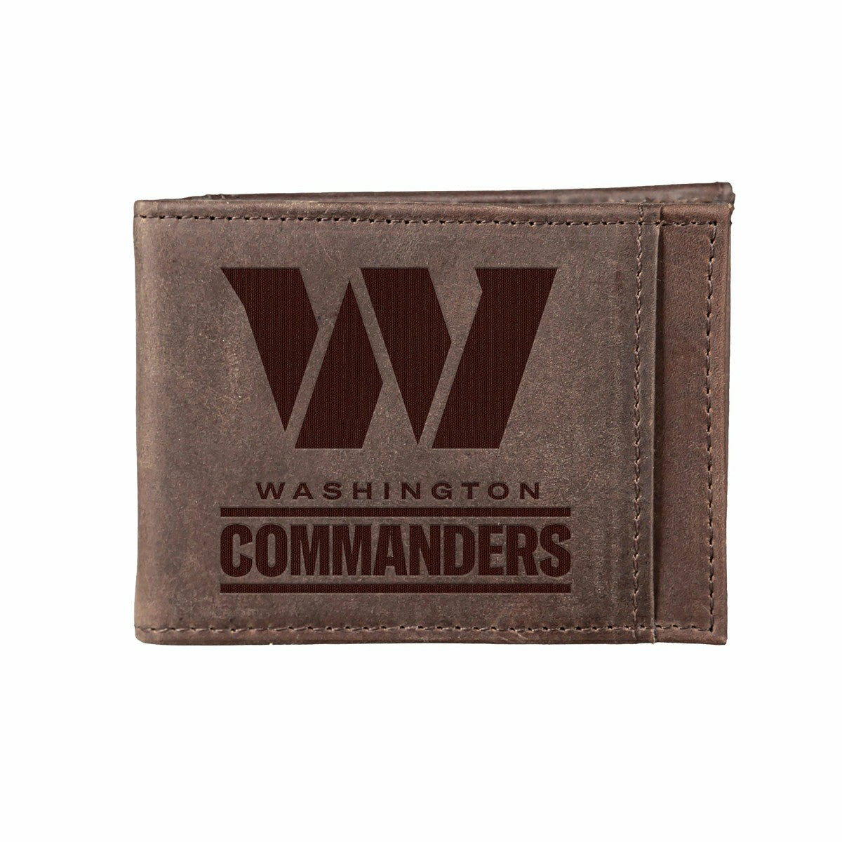Front Pocket Wallet w/ RFID Blocking, Washington Commanders, Brown - NFL Home
