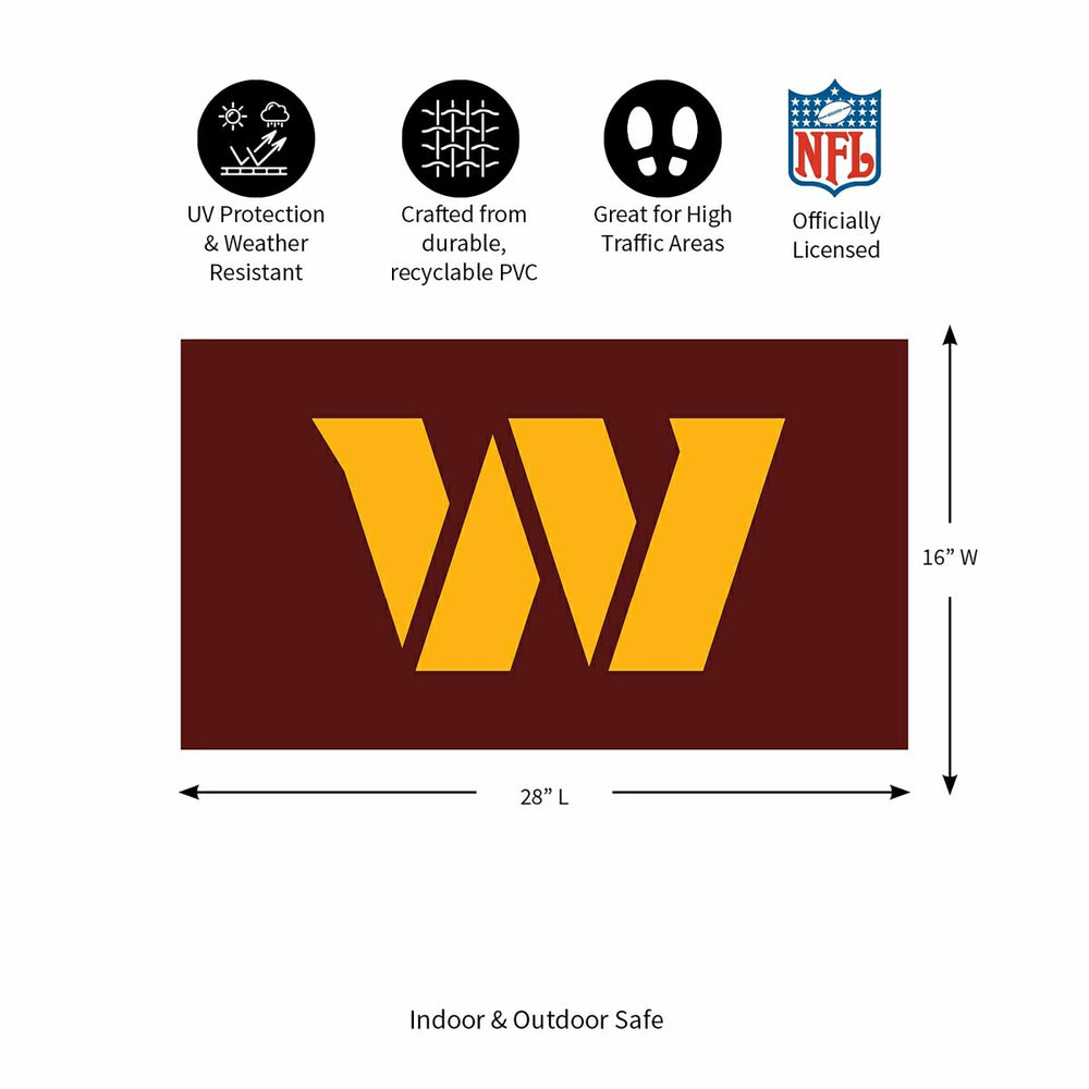 Full Color PVC Mat, 16" x 28", Washington Commanders - NFL
