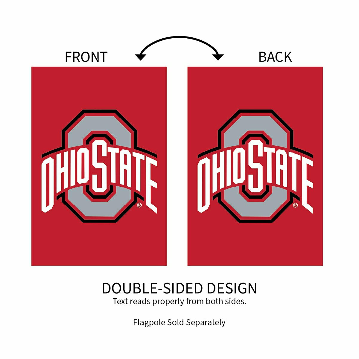 Ohio State University Applique House Flag - Home Collegiate