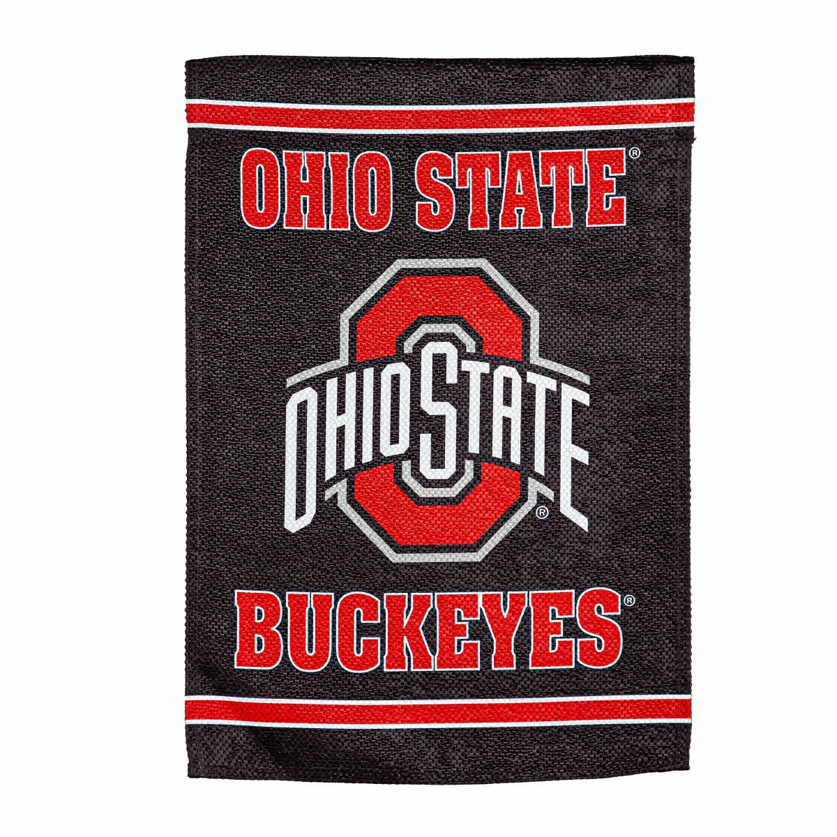 Embossed Suede Flag, House Size, Ohio State University - Home Collegiate