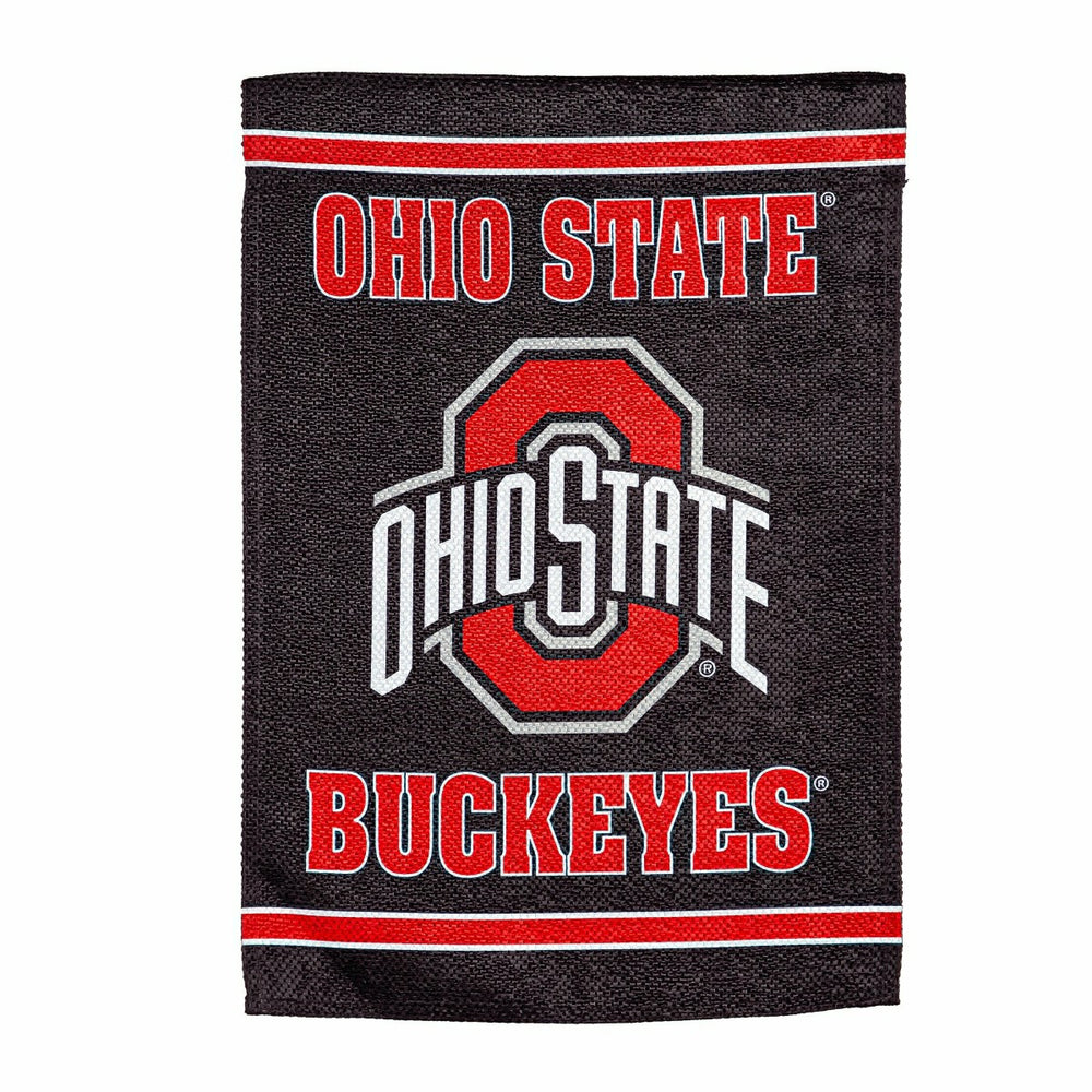 Embossed Suede Flag, House Size, Ohio State University - Home Collegiate
