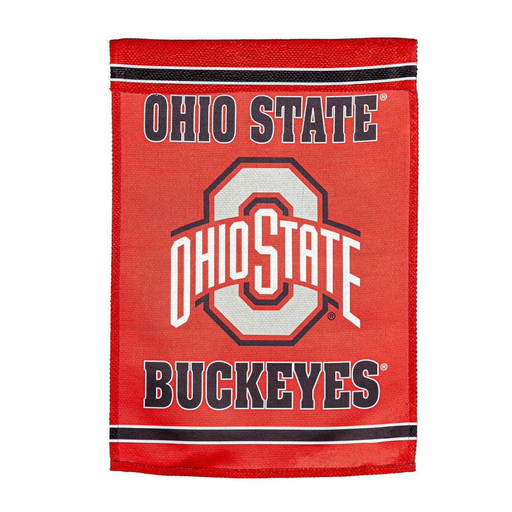 Embossed Suede Flag, House Size, Ohio State University - Home Collegiate