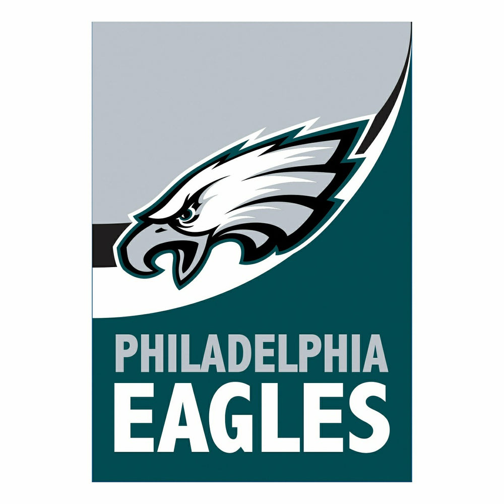 Philadelphia Eagles Burlap House Flag - Home NFL