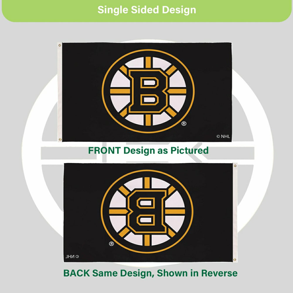Boston Bruins Single Sided Flag with 2 Grommets, 3'x5' - NHL