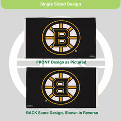 Boston Bruins Single Sided Flag with 2 Grommets, 3'x5' - NHL
