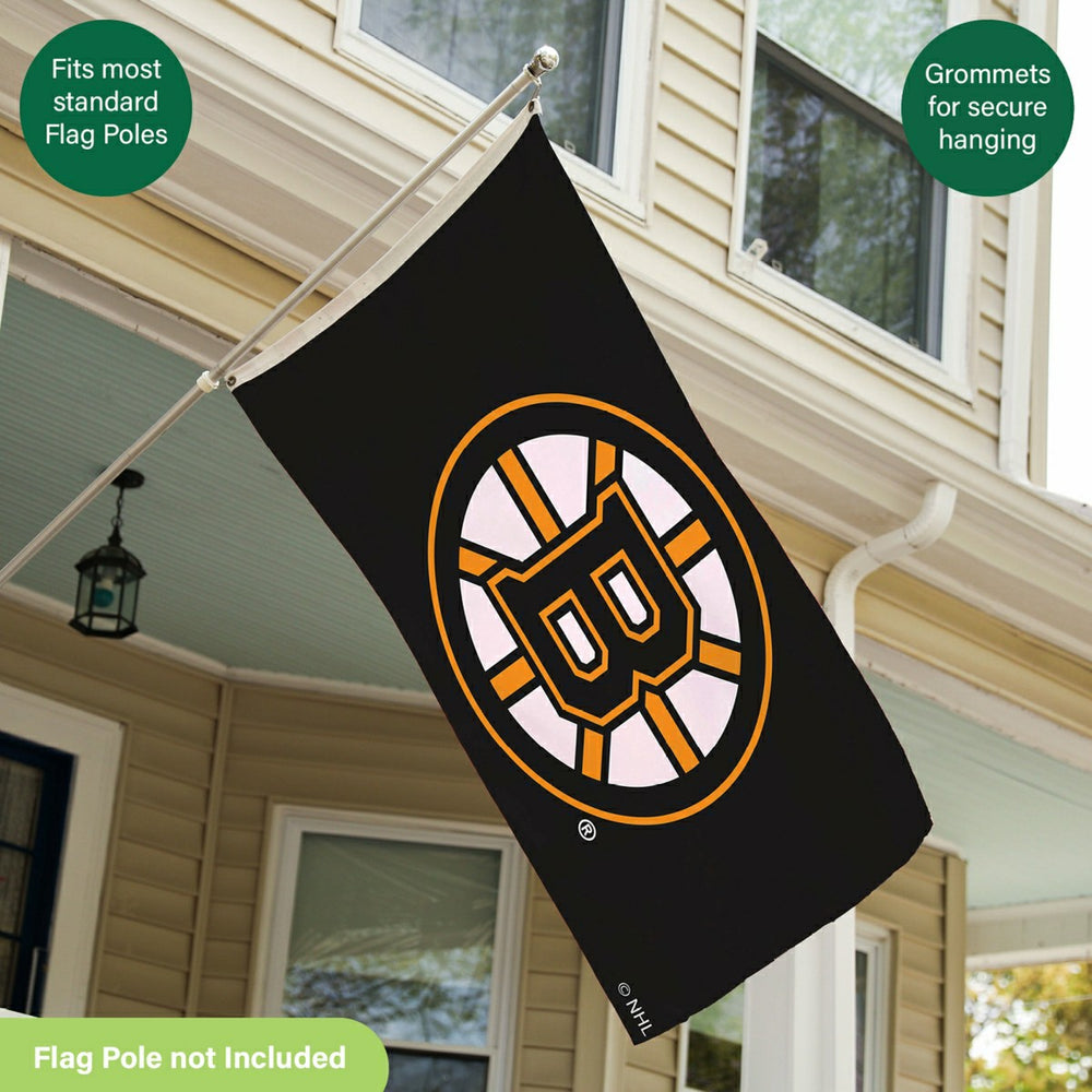 Boston Bruins Single Sided Flag with 2 Grommets, 3'x5' - NHL