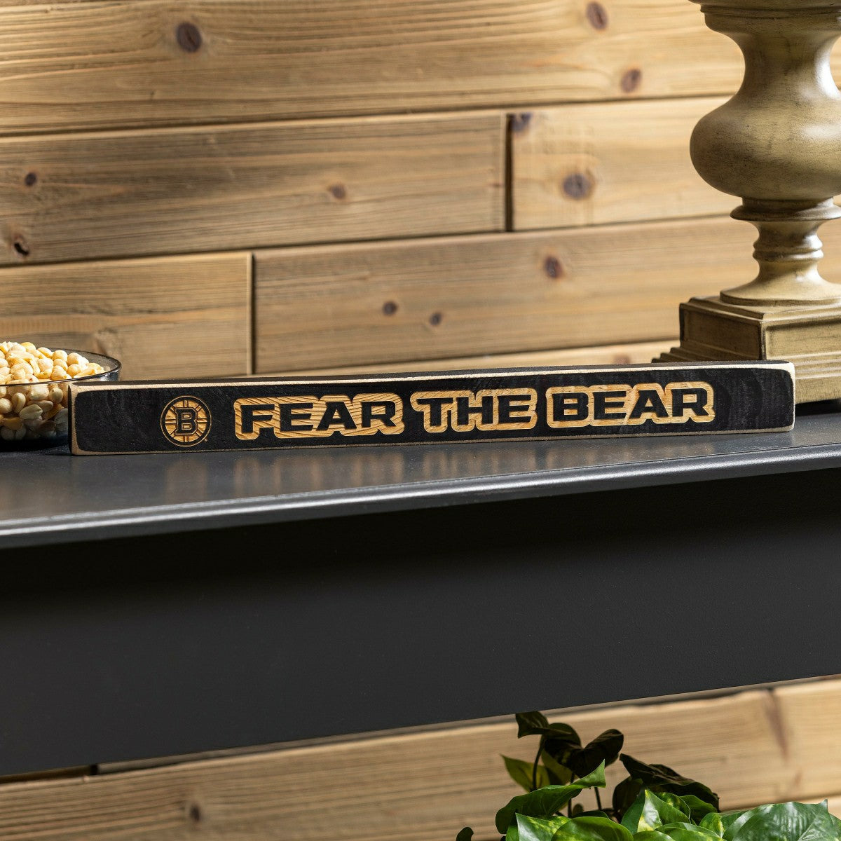 Boston Bruins Engraved Wood Sign, 1.5" x 18" - NHL Home