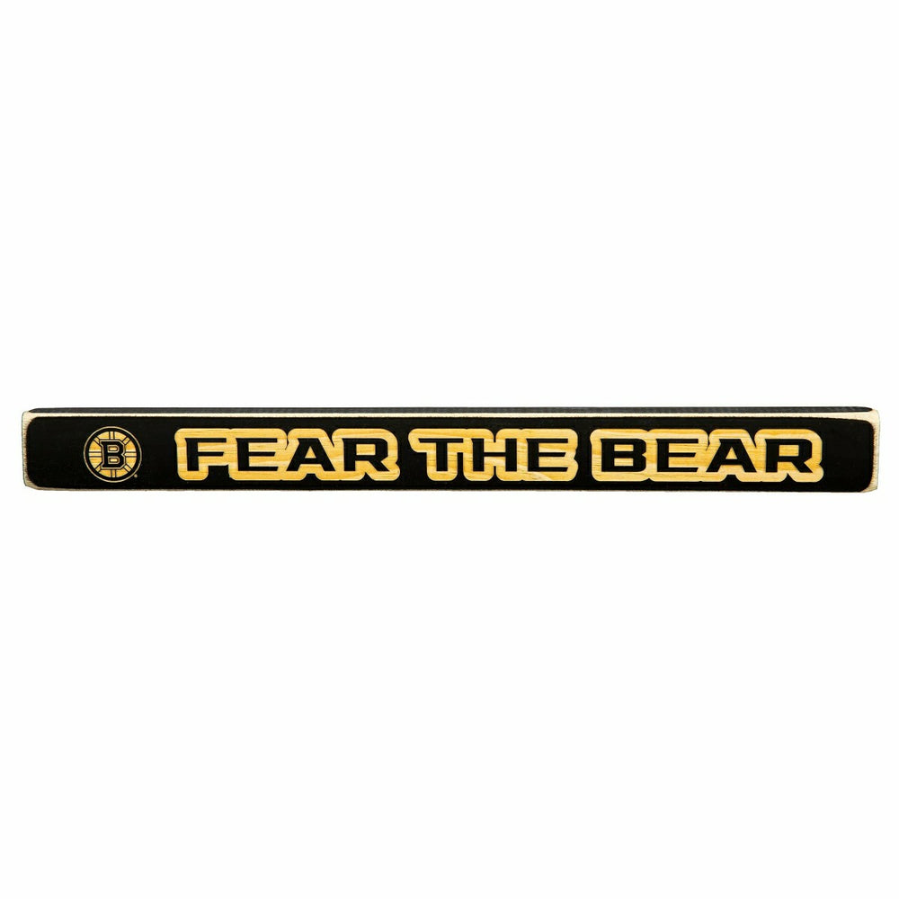 Boston Bruins Engraved Wood Sign, 1.5" x 18" - NHL Home